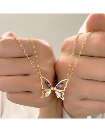 2pcs Magnetic Matching Couples Necklace Set | KM695